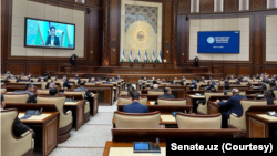 Uzbekistan's Senate approved the draft of the new constitution and set the date of the referendum - April 30 this year - in its March 14th session, Tashkent, 2023. (Senate.uz)