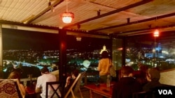 Koshini bar is a hub for Russian expats in Georgia's capital. (Lisa Bryant/VOA)