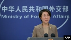 Речниця міністерства закордонних справ Китаю Маю Нінь на прес-конференції у Пекіні.