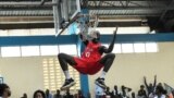 FILE - South Sudan's Makuei Puondak during a FIBA Afrobasket 2021 pre-qualifier basketball match between Somalia and South Sudan in Nairobi on January 14, 2020.