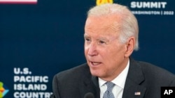 FILE - President Joe Biden speaks during the U.S.-Pacific Island Country Summit at the State Department in Washington, Sept. 29, 2022. Biden is set to announce the opening of new US embassies on Cook Islands and Niue on Sept. 25, 2023. 