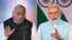ভারতের কংগ্রেস সভাপতি মল্লিকার্জুন খাড়গে ও প্রধানমন্ত্রী নরেন্দ্র মোদী