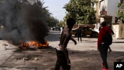 FILE - On Feb. 9, 2024, demonstrators in Dakar, Senegal, protest President Macky Sall's decision to postpone the Feb. 25. elections. The campaigns started on Saturday; voters will cast ballots on March 24.