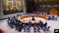 FILE - The U.N. Security Council meets on the situation in Sudan, at United Nations headquarters, July 13, 2023.