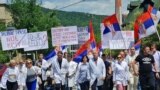 Kosovo Serbs medical professionals protest