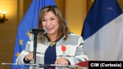 La secretaria general de la Comisión Interamericana de Mujeres, Alejandra Mora, durante una intervención.