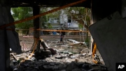 Destruction made by a rocket fired from the Gaza Strip is seen in Ashkelon, Israel, Oct. 9, 2023.