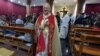 FILE - Cardinal Louis Raphael Sako, the Patriarch of the Chaldean Catholic Church, leads a mass at in Arbil, the capital of Iraq's northern autonomous Kurdish region, Nov. 11, 2023. 