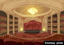 Gambar auditorium pentas ballet tempat Kishika kemudian membakar dirinya (foto: courtesy).