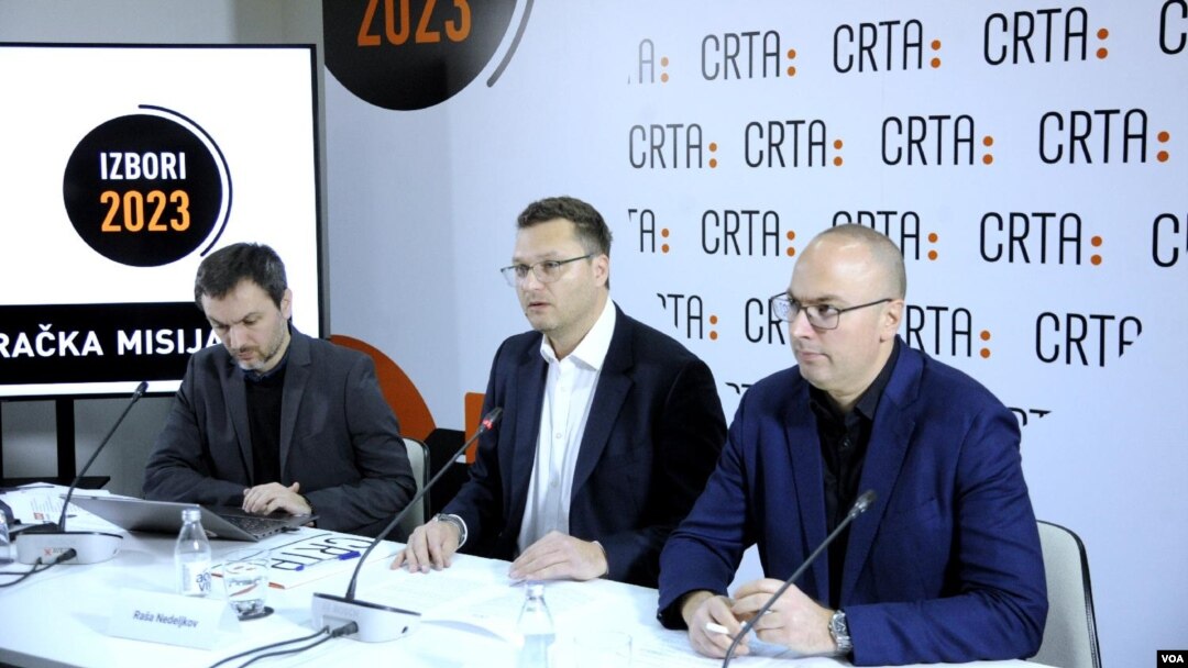 Posmatračka misija Crte saopštava preliminarne nalaze o monitoringu izbornog dana (Foto: FoNet)