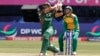 Bangladesh's Mahmudullah Riyad plays a shot before he is caught at the boundary by South Africa's Aiden Markram during an ICC Men's T20 World Cup cricket match at Nassau County International Cricket Stadium in Westbury, N.Y., June 10, 2024.