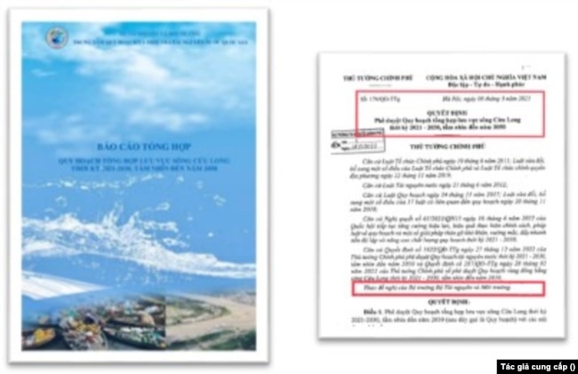 Báo cáo và Quyết định phê duyệt QH-Nguồn tham khảo [1,2] (Hình: Gov.vn và chinhphu.vn)