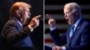 Kompilasi foto mantan Presiden Donald Trump, kiri, pada 24 Februari 2024, dan Presiden Joe Biden pada 27 Januari 2024. (Foto: AP)