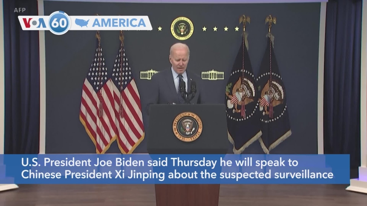 VOA60 America - Biden To Speak To Xi About Alleged Chinese Spy Balloon