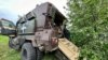 En esta foto publicada por el canal de Telegram del gobernador de la región de Belgorod, Vyacheslav Gladkov, el 23 de mayo de 2023, se ve un vehículo militar blindado dañado después de los combates en la región occidental de Belgorod en Rusia.