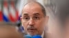 FILE - Jordan's Minister of Foreign Affairs Ayman Safadi speaks with the media as he arrives for a meeting at the European Council building in Brussels, May 27, 2024. 