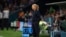 England's head coach Sarina Wiegman looks at the Women's World Cup round of 16 soccer match between England and Nigeria in Brisbane, Aug. 7, 2023. 