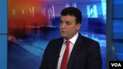 Andrej Milović, ministar pravde Crne Gore, tokom intervjua za Glas Amerike (Foto: VOA)