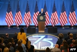 Presiden AS Joe Biden berbicara dalam konferensi pers pada penutupan KTT NATO ke-75 di Walter E. Washington Convention Center di Washington, DC pada 11 Juli 2024. (Foto: AFP)