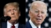 ARCHIVO - El expresidente de Estados Unidos Donald Trump, a la izquierda, en un evento en Minden, Nevada, el 8 de octubre de 2022, y el presidente de Estados Unidos Joe Biden, a la derecha, en un evento en Hagerstown, Maryland, el 7 de octubre de 2022. 