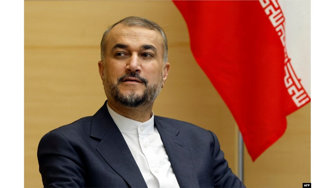 Menteri Luar Negeri Iran Hossein Amirabdollahian di kediaman resmi Mdnerteri Jeoang, HImidttrldi Tokyo pada 7 Agustus 2023. (Foto oleh ISSEI KATO / POOL / AFP)