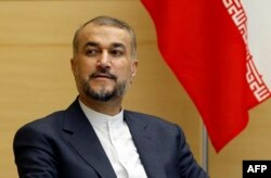 Menteri Luar Negeri Iran Hossein Amirabdollahian di kediaman resmi Mdnerteri Jeoang, HImidttrldi Tokyo pada 7 Agustus 2023. (Foto oleh ISSEI KATO / POOL / AFP)