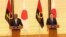 Presidente angolano, João Lourenco, e o primeiro-ministro japonês, Fumio Kishida, em conferência de imprensa, Tóquio, Angola