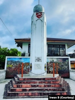 Tugu peringatan perang Kamang dan Manggopoh yang dibuat pemerintah kolonial Belanda. (Foto: Irwan S)