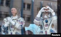 Astronaut Tracy Dyson, jemaat Gereja Baptis Providence, Texas saat peluncuran menuju Stasiun Antariksa Internasional dari Kosmodrom Baikonur, di Kazakhstan, 21 Maret 2024.