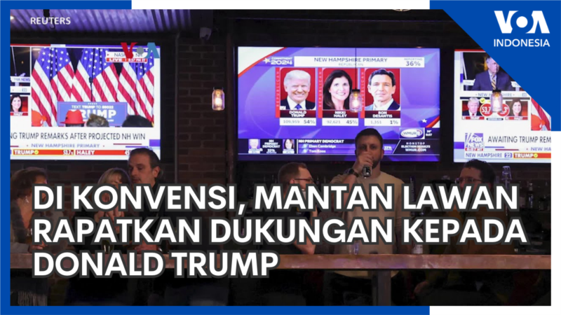 Di Konvensi, Mantan Lawan Rapatkan Dukungan kepada Donald Trump