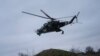 A Ukrainian Mi-24 attack helicopter flies towards Russian positions during a combat mission in Donetsk region, Ukraine, March 18, 2023.