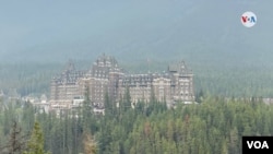 Fairmont Banff Springs Hotel, en el Parque Nacional Banff, Alberta, Canadá [Foto: Karen Sánchez, VOA]