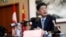 FILE - China's ambassador to Canada, Cong Peiwu, speaks at the Chinese Embassy in Ottawa, Canada, Nov. 22, 2019. 
