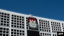 Gedung Komisi Pemilihan Umum (KPU) di Jakarta, 20 Maret 2024. (Foto: Yasuyoshi Chiba/AFP)