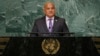 FILE - President of Micronesia David Panuelo addresses the U.N. General Assembly on Sept. 22, 2022. Panuelo has accused China of 