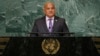 FILE - President of Micronesia David Panuelo addresses the U.N. General Assembly on Sept. 22, 2022. Panuelo has accused China of “political warfare” and discussed switching diplomatic allegiance from China to Taiwan in exchange for $50 million.