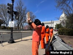 گوانتانامو کے قیدیوں کی رہائی کے لیے واشنگٹن میں مظاہرہ