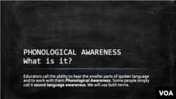 Phonological Awareness