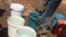 One of the boreholes supplying water to the local community