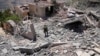 靠近以色列边境的黎巴嫩小镇谢巴被以色列空袭摧毁的房屋。（2024 年6月26日）