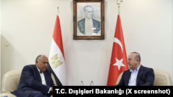 Dışişleri Bakanı Mevlüt Çavuşoğlu ve Mısır Dışişleri Bakanı Semih Şükrü