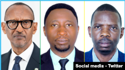 Les candidats à la présidentielle rwandaise, (de g. à dr.) Paul Kagame, Frank Habineza et Philippe Mpayimana.