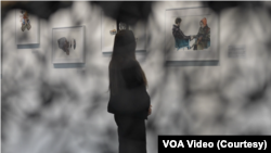 Виставка "Погляд зблизька: конфліктове мистецтво з України" у галереї університету Джорджа Мейсона в Арлінгтоні.