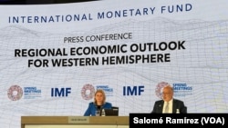 Fondo Monetario Internacional ofrece su perspectiva de crecimiento económico para el Hemisferio Occidental el 19 de abril de 2024 en Washington.