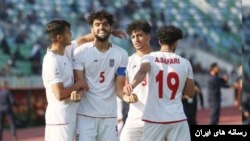محمدامین حزباوی کاپیتان تیم ایران که گل اول مقابل ویتنام را در دقیقه ۳۶ به ثمر رساند 