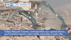 VOA60 World - Rescue Crews in Turkey Find Survivors on 8th Day After Earthquake