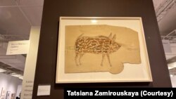 Outsider Art Fair 2023. Картина Билла Трейлора "Поросенок", 1939 год. Продается за $130 000