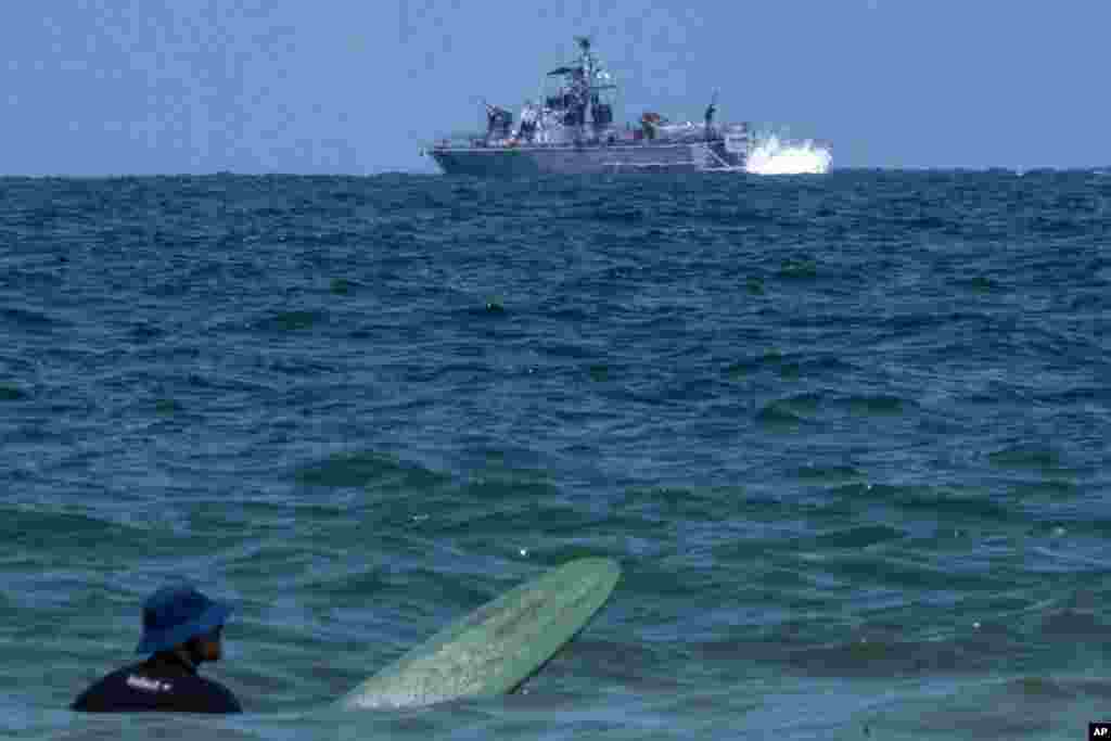 گزمه یک کشتی نیروهای بحری اسراییل در بحیرهٔ مدیترانه &nbsp;