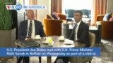 VOA60 America - President Biden meets U.K. Prime Minister Rishi Sunak in Belfast