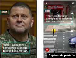 Comparación fotograma del video viral (izquierda) con uno de BBC de 2022 (derecha).